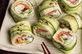 Salmon Cucumber Hand Roll